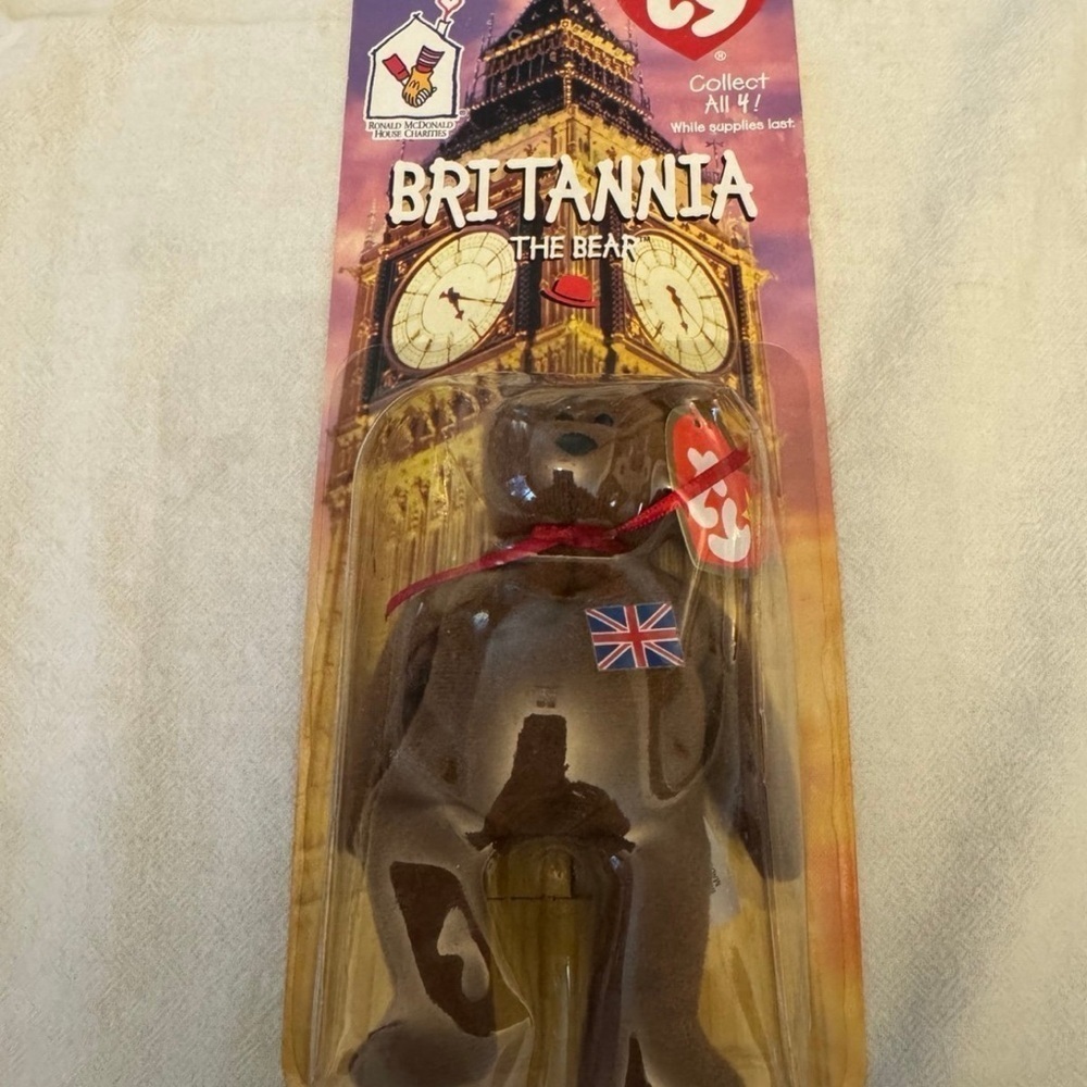 Ty Beanie Babies Britannia The Bear McDonald’s 1997 Collectible Great Britain